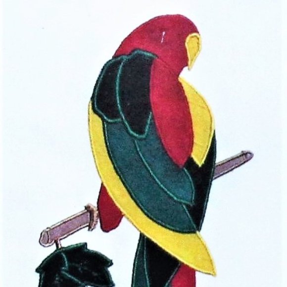 Tropical Parrot Applique Sewing Pattern Uncut Vintage 1985 Zig Zag Crafts Quilts - Picture 3 of 6